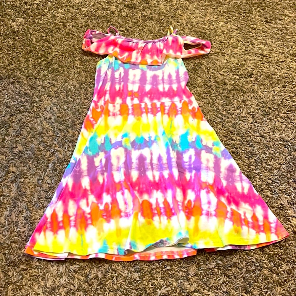 Rainbow tie-die dress